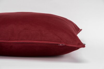 H.O.C.K. Nobile Samt Kissen 50x50cm indian-red 090 bordeaux rot