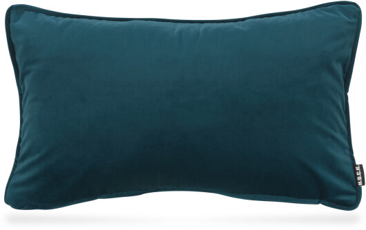 H.O.C.K. Nobile Samt Kissen 50x30cm dark-cyan 015 petrol blau