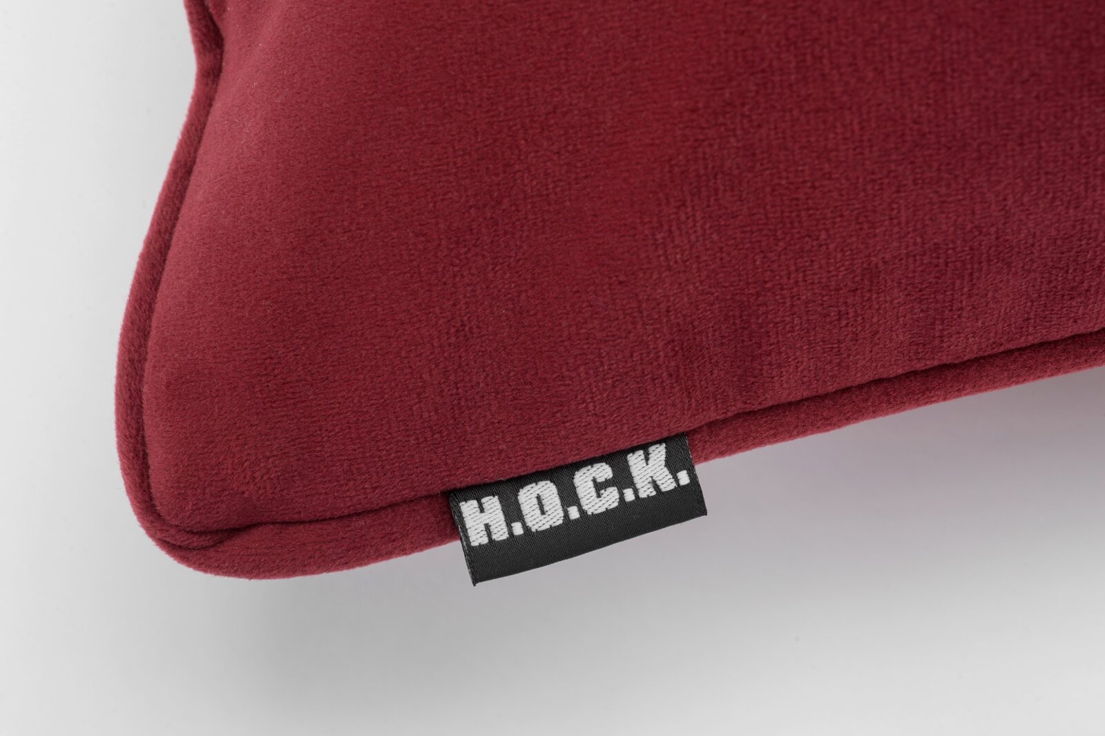 H.O.C.K. Nobile Samt Kissen 50x30cm indian-red 090 bordeaux rot