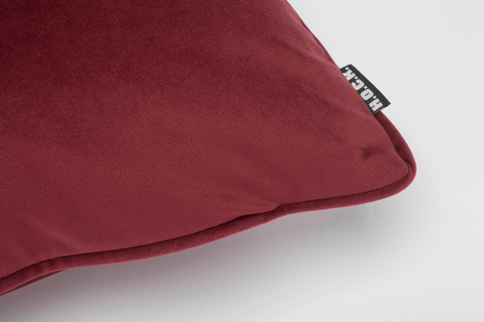 H.O.C.K. Nobile Samt Kissen 50x30cm indian-red 090 bordeaux rot