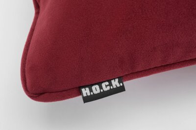 H.O.C.K. Nobile Samt Kissen 50x30cm indian-red 090 bordeaux rot