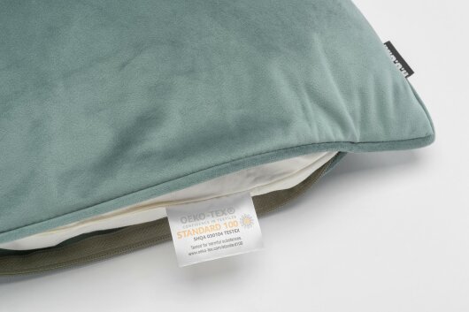 H.O.C.K. Nobile Samt Kissen 60x60cm pale-green 056 lind grün