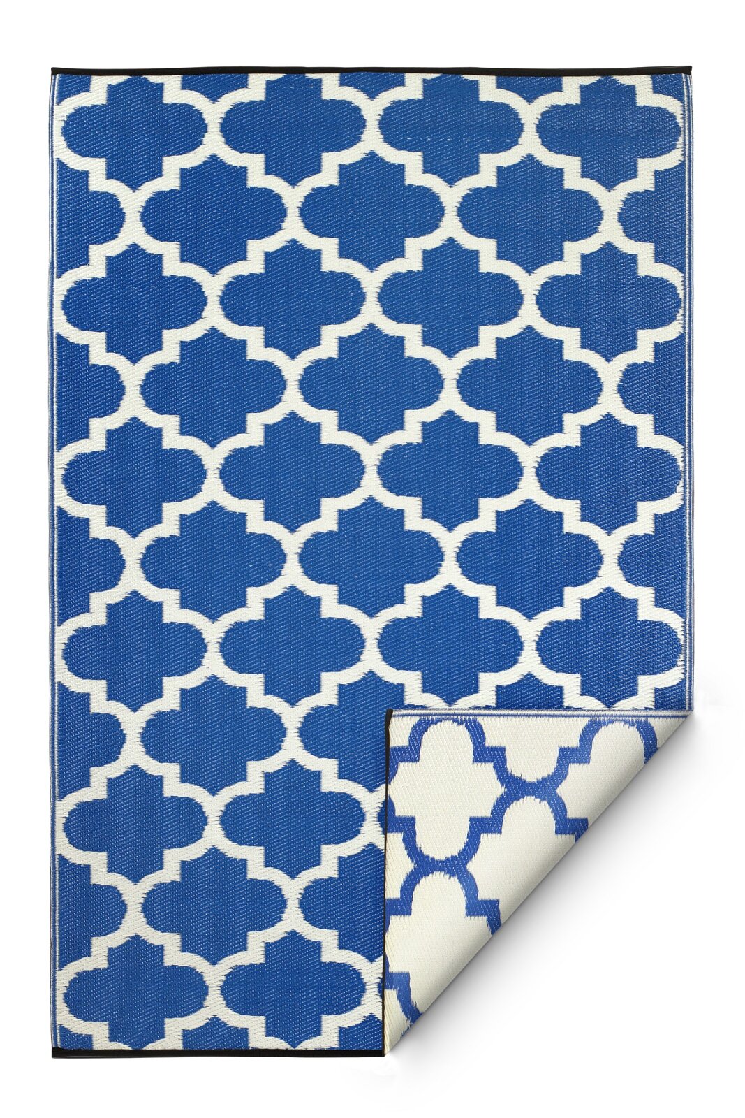 H.O.C.K. Outdoor Teppich Tangier blue+white 180x120cm
