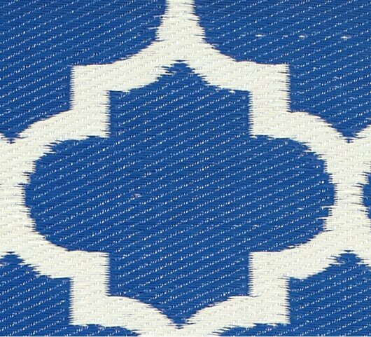 H.O.C.K. Outdoor Teppich Tangier blue+white 180x120cm