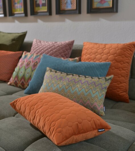 H.O.C.K. Soft Nobile Kissen 50x30cm terra 007 orange