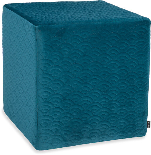 H.O.C.K. Soft Nobile Cube/ Sitzwürfel 45x45x45cm petrol 015 blau