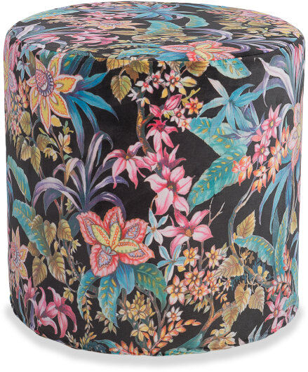 H.O.C.K. Colourful Velvet Hocker rund Pouf ø45x45cm