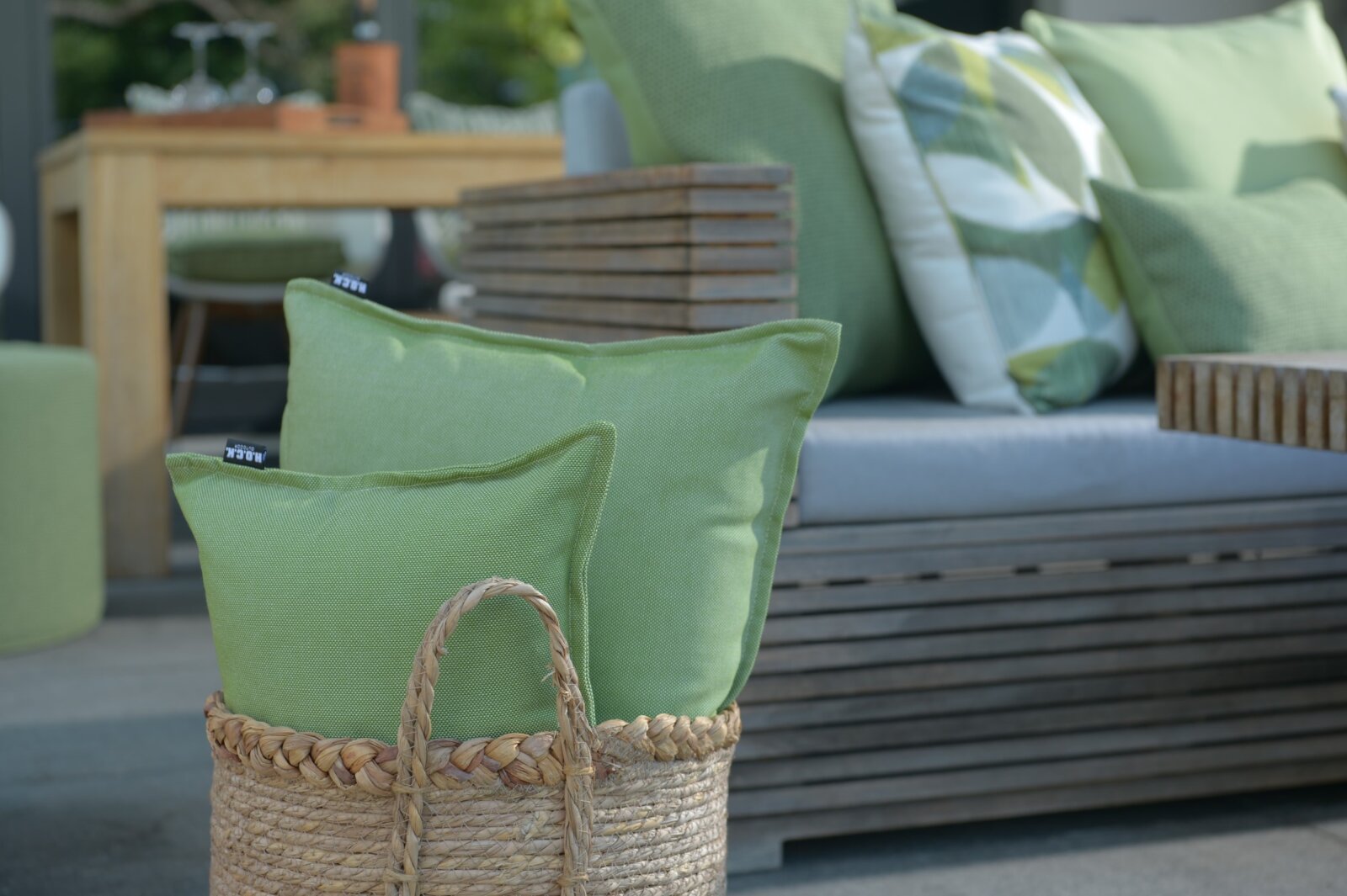 H.O.C.K. Caribe Outdoor Kissen 60x40cm pistazie bosque 01