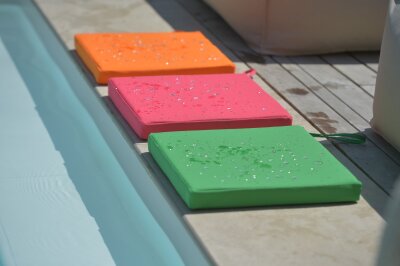 H.O.C.K. Miami Outdoor Poolkissen rund ø40x5cm grün 11-6007 pea