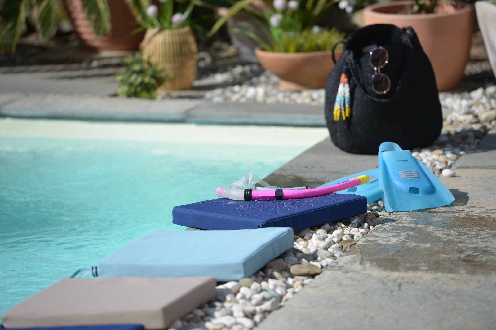 H.O.C.K. Miami Outdoor Poolkissen eckig 40x40x5cm grau 11-7004 smoke