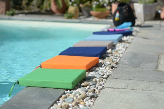 H.O.C.K. Miami Outdoor Poolkissen eckig 40x40x5cm navy blau 11-5010 navy