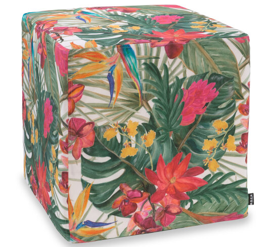 H.O.C.K. Beach Life Outdoor Hocker eckig 45x45x45cm Dschungel