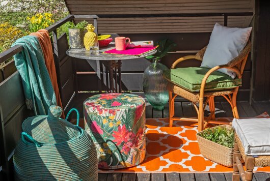 H.O.C.K. Beach Life Outdoor Hocker eckig 45x45x45cm Dschungel