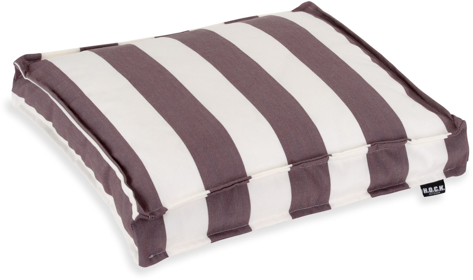 H.O.C.K. Classic Streifen Outdoor Sitzkissen 40x40x5cm brombeer