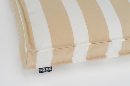 H.O.C.K. Classic Streifen Outdoor Sitzkissen 40x40x5cm natur