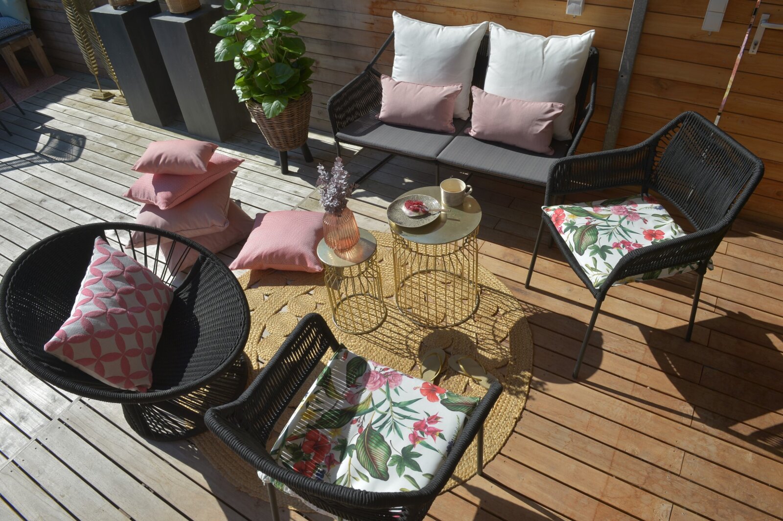 H.O.C.K. Beach Life Outdoor Sitzkissen BLISS 45x45x6cm Classic Garden