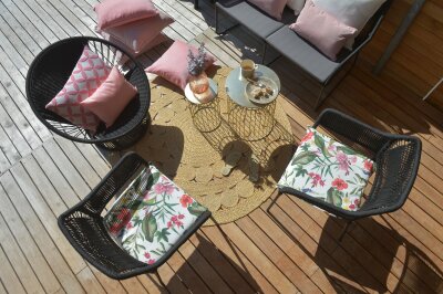 H.O.C.K. Beach Life Outdoor Sitzkissen BLISS 45x45x6cm Classic Garden