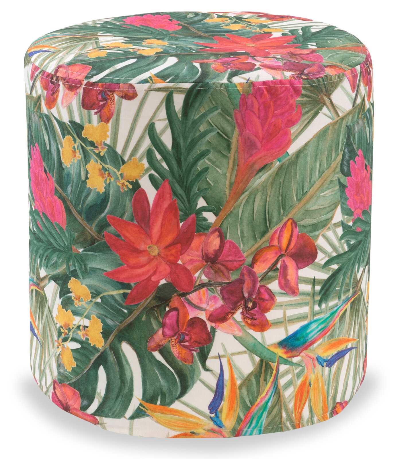 H.O.C.K. Beach Life Outdoor Hocker rund Pouf ø45x45cm Dschungel