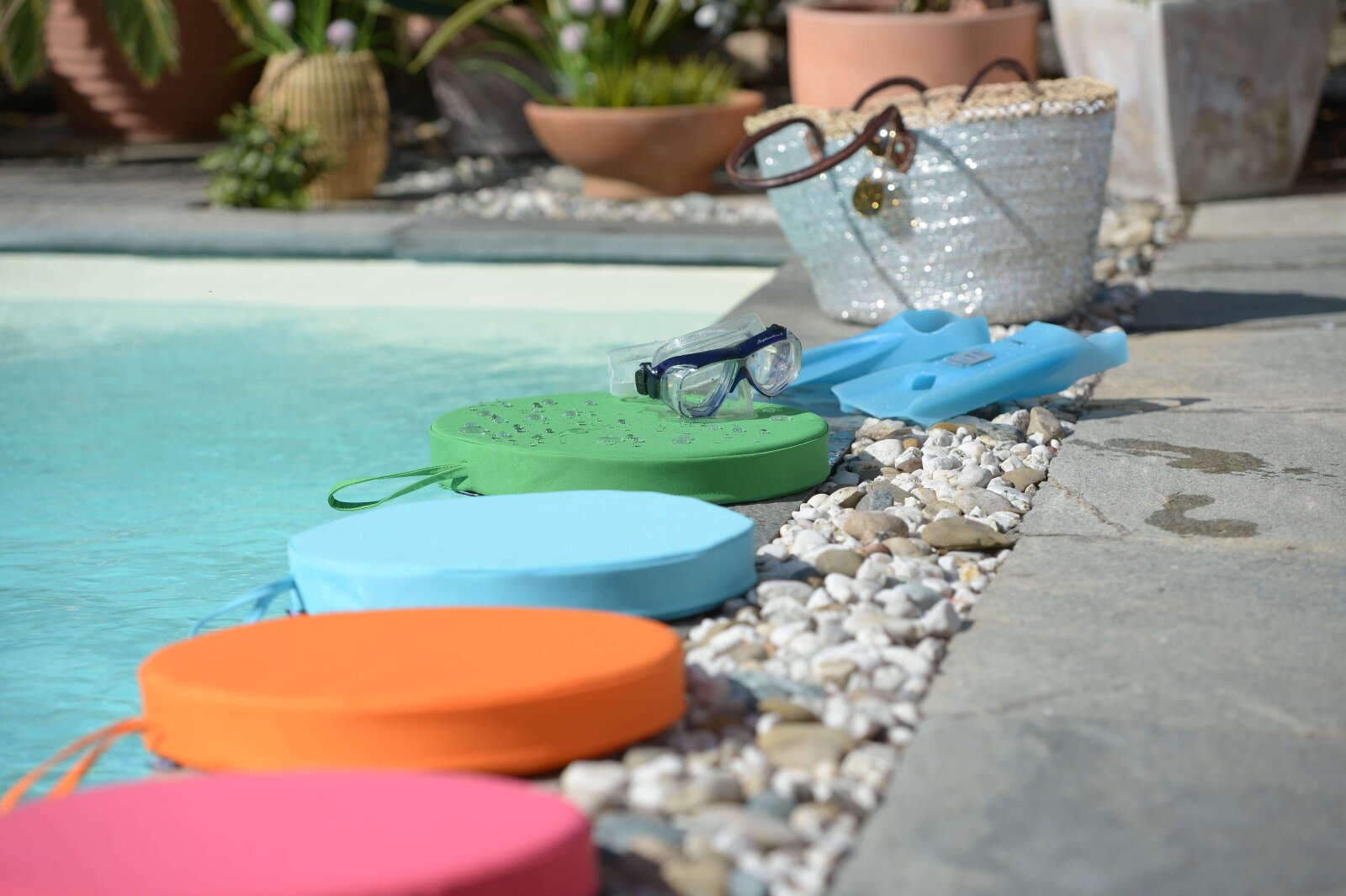 H.O.C.K. Miami Outdoor Poolkissen rund ø40x5cm orange 2009 mandarin