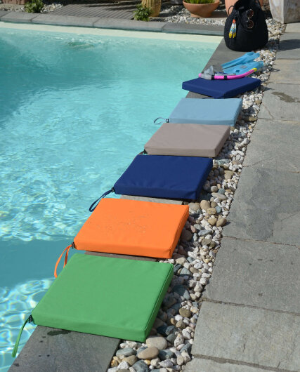 H.O.C.K. Miami Outdoor Poolkissen eckig 40x40x5cm orange 2009 mandarin