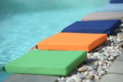 H.O.C.K. Miami Outdoor Poolkissen eckig 40x40x5cm orange...