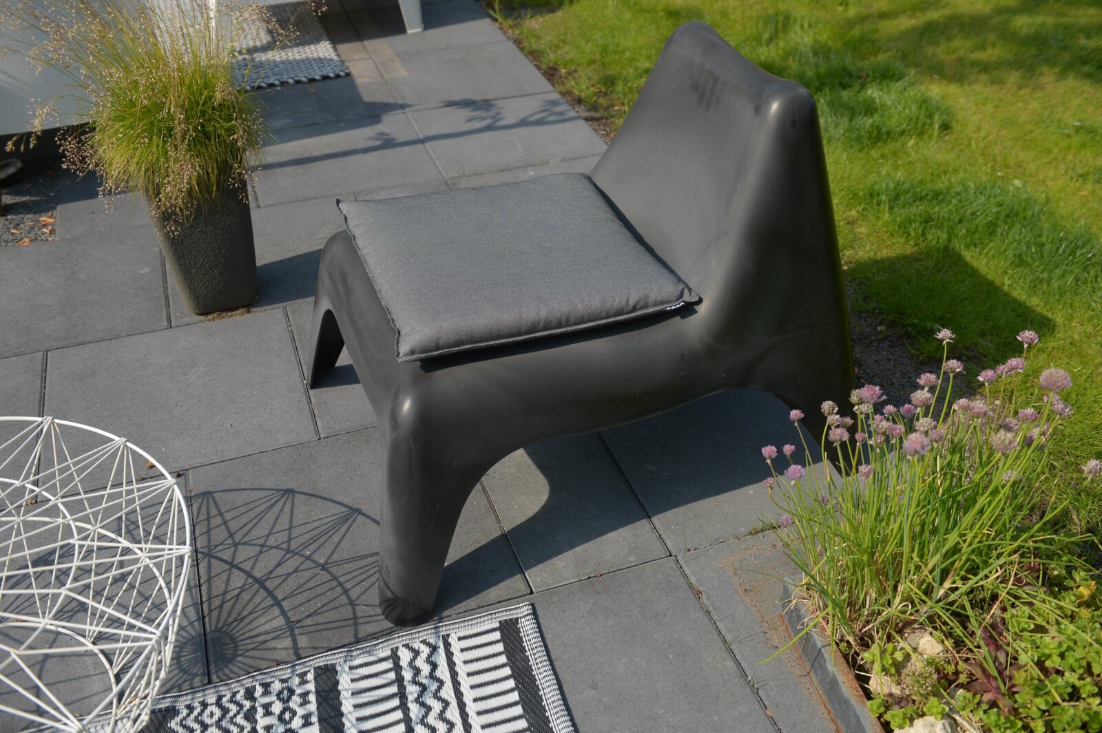 H.O.C.K. Caribe Outdoor Sitzkissen BLISS 45x45x6cm anthrazit negro 01