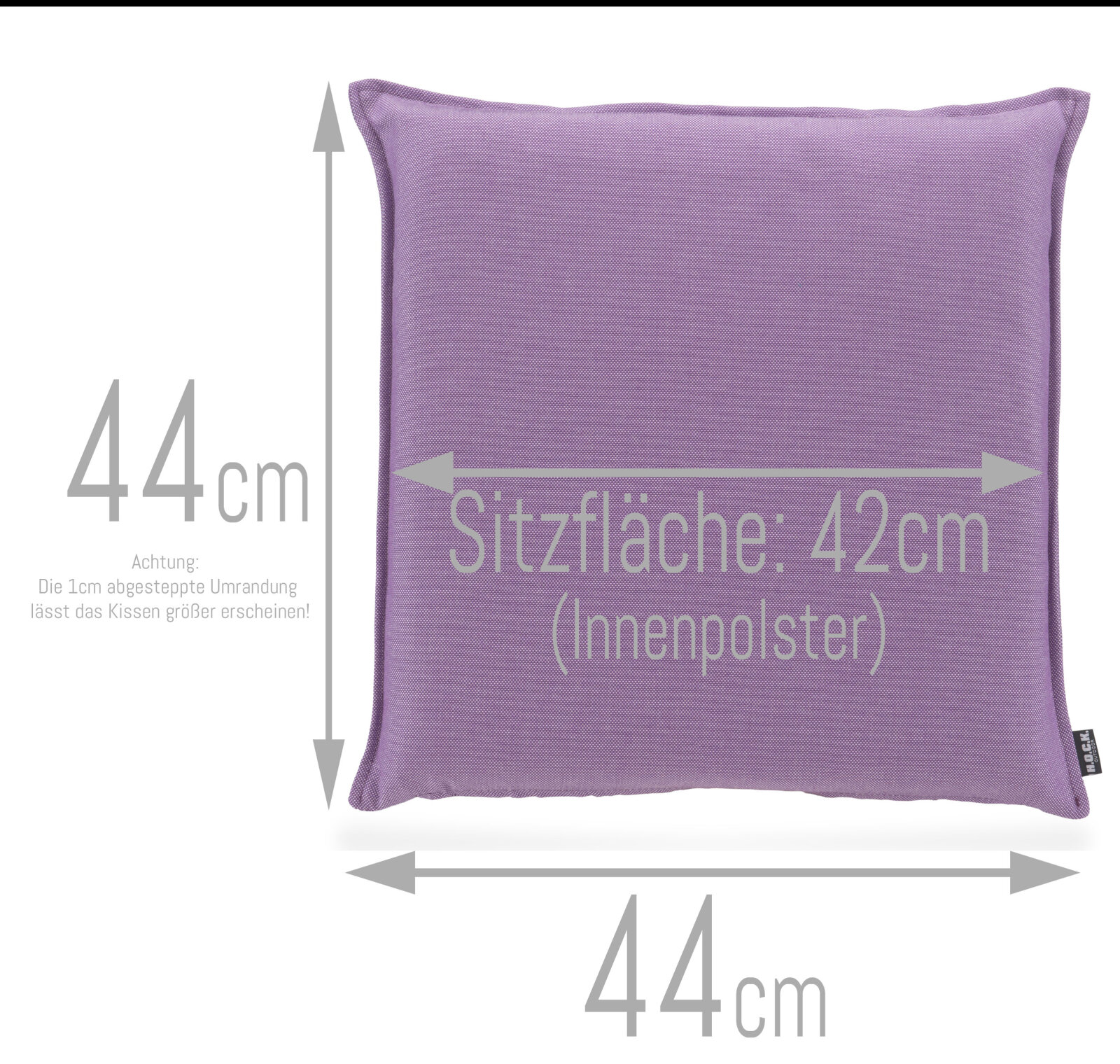 H.O.C.K. Caribe Outdoor Sitzkissen BLISS 45x45x6cm lila ultraviolet pomelo 01