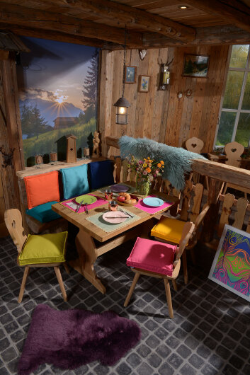H.O.C.K. Classic Uni Outdoor Sitzkissen CLOU 50x50x5cm lindgrün C89