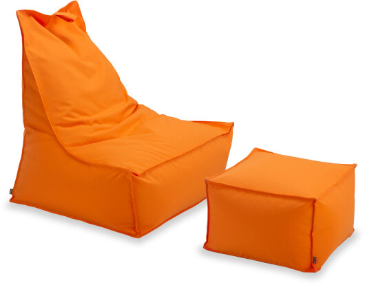 H.O.C.K. Miami Outdoor Blobby Lounge-Sessel, ca 95x95x80cm Sitzsack orange 2009 wasserabweisend