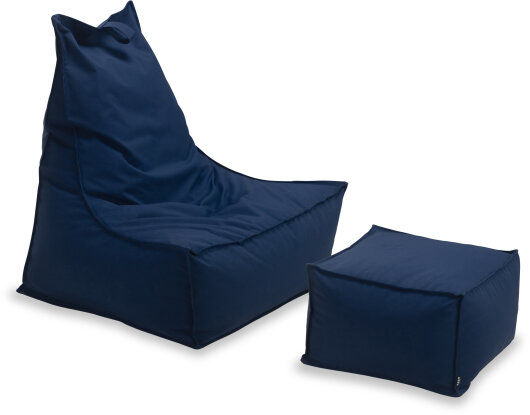 H.O.C.K. Miami Outdoor Blobby Sitzsack ca. 95x95x80cm Lounge-Sessel navy blau 11-5010 wasserabweisend