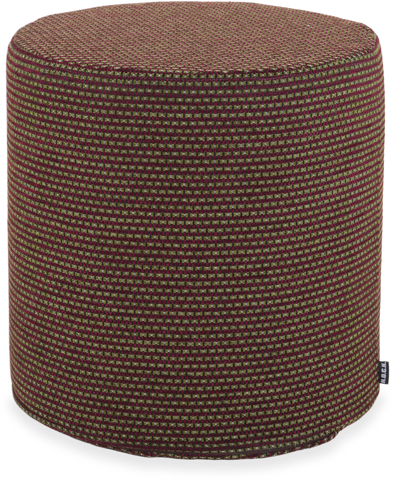 H.O.C.K. Lima Hocker rund Pouf ø45x45cm green-bordeaux 7