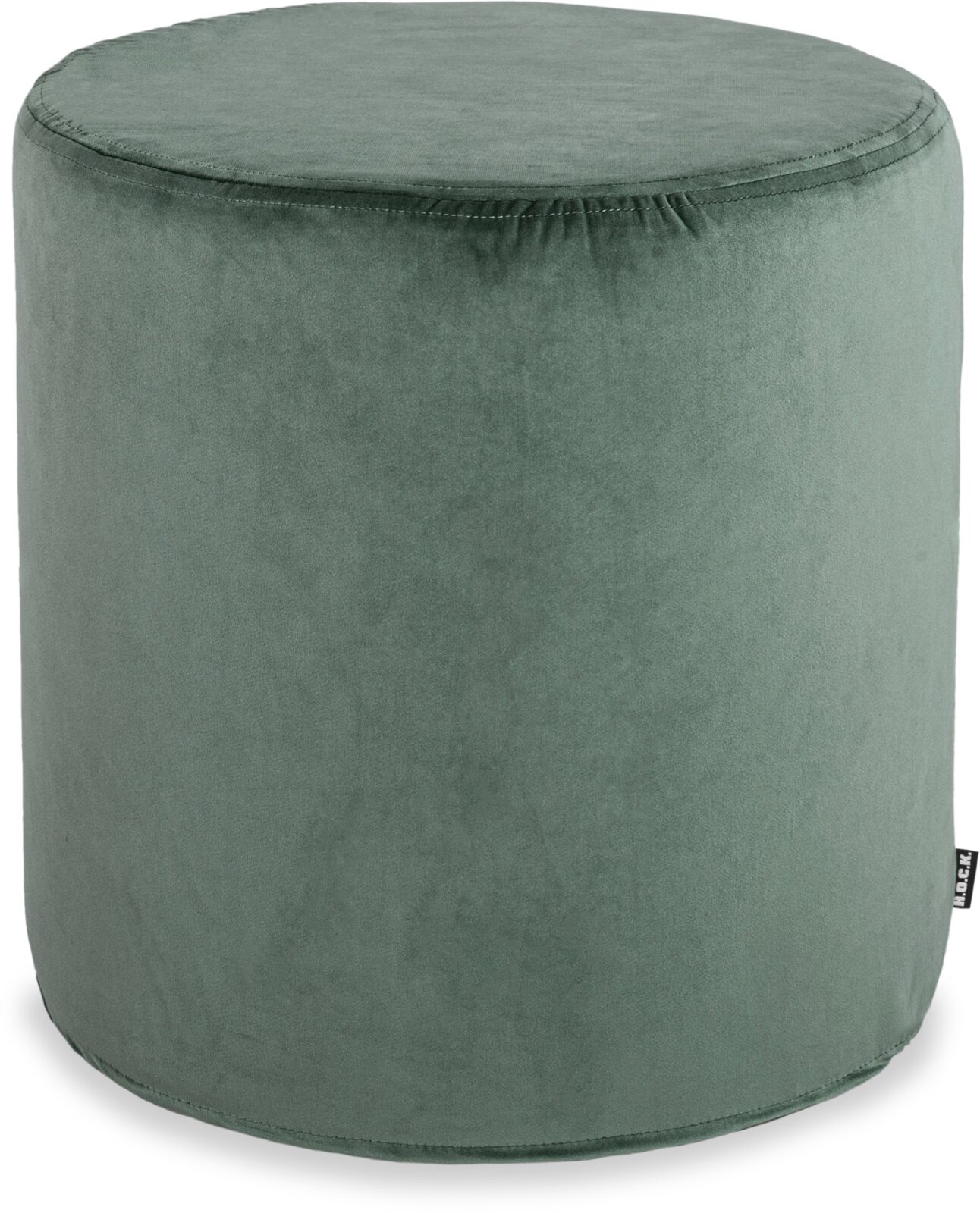 H.O.C.K. Nobile Samt Hocker rund Pouf ø45x45cm lindgrün-pale green