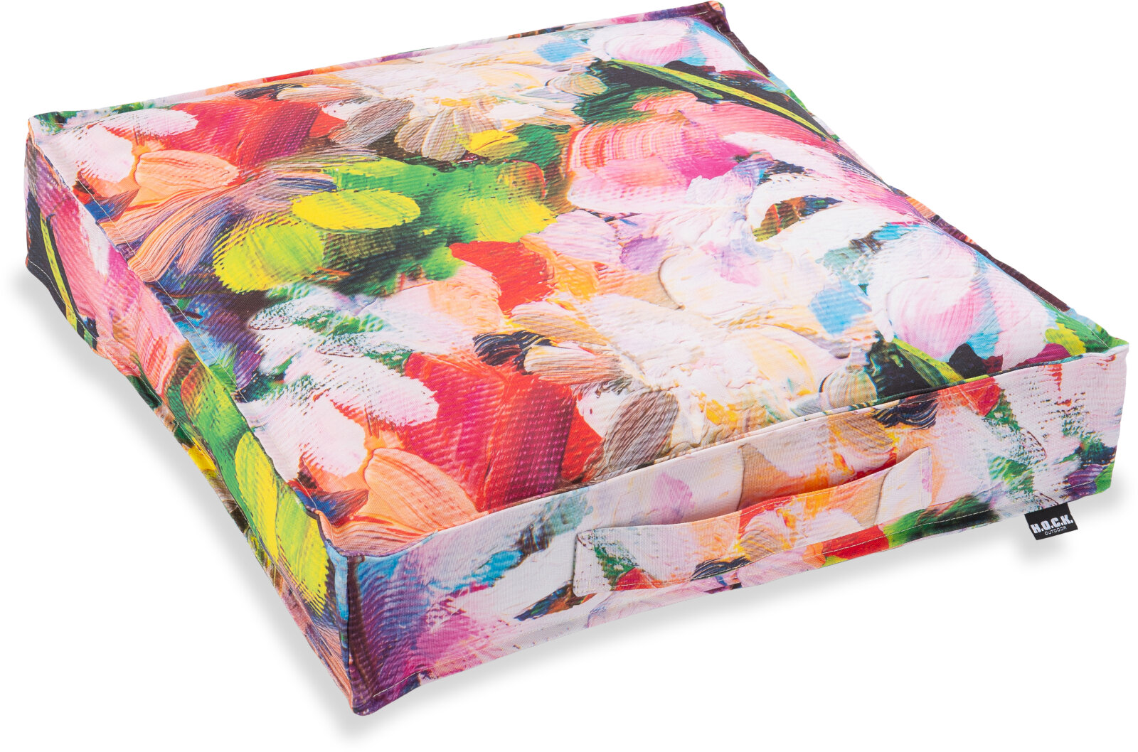 H.O.C.K. Outdoor Kissen 50x50x10cm - Matratzenkissen Mit Tragegriff In Lila