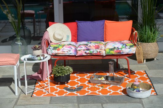 H.O.C.K. Beach Life Outdoor Matratzenkissen 50x50x10cm Flower