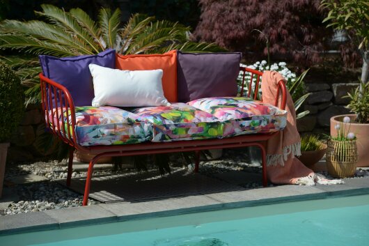 H.O.C.K. Beach Life Outdoor Matratzenkissen 50x50x10cm Flower
