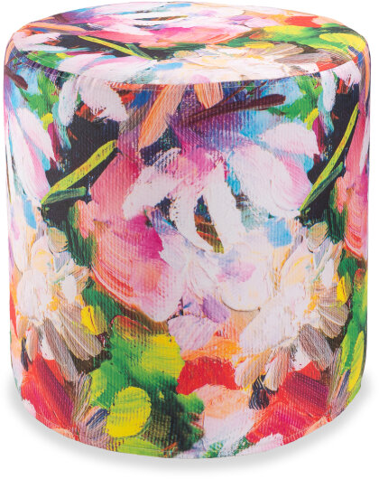 H.O.C.K. Beach Life Outdoor Hocker rund  ø45x45cm Flower
