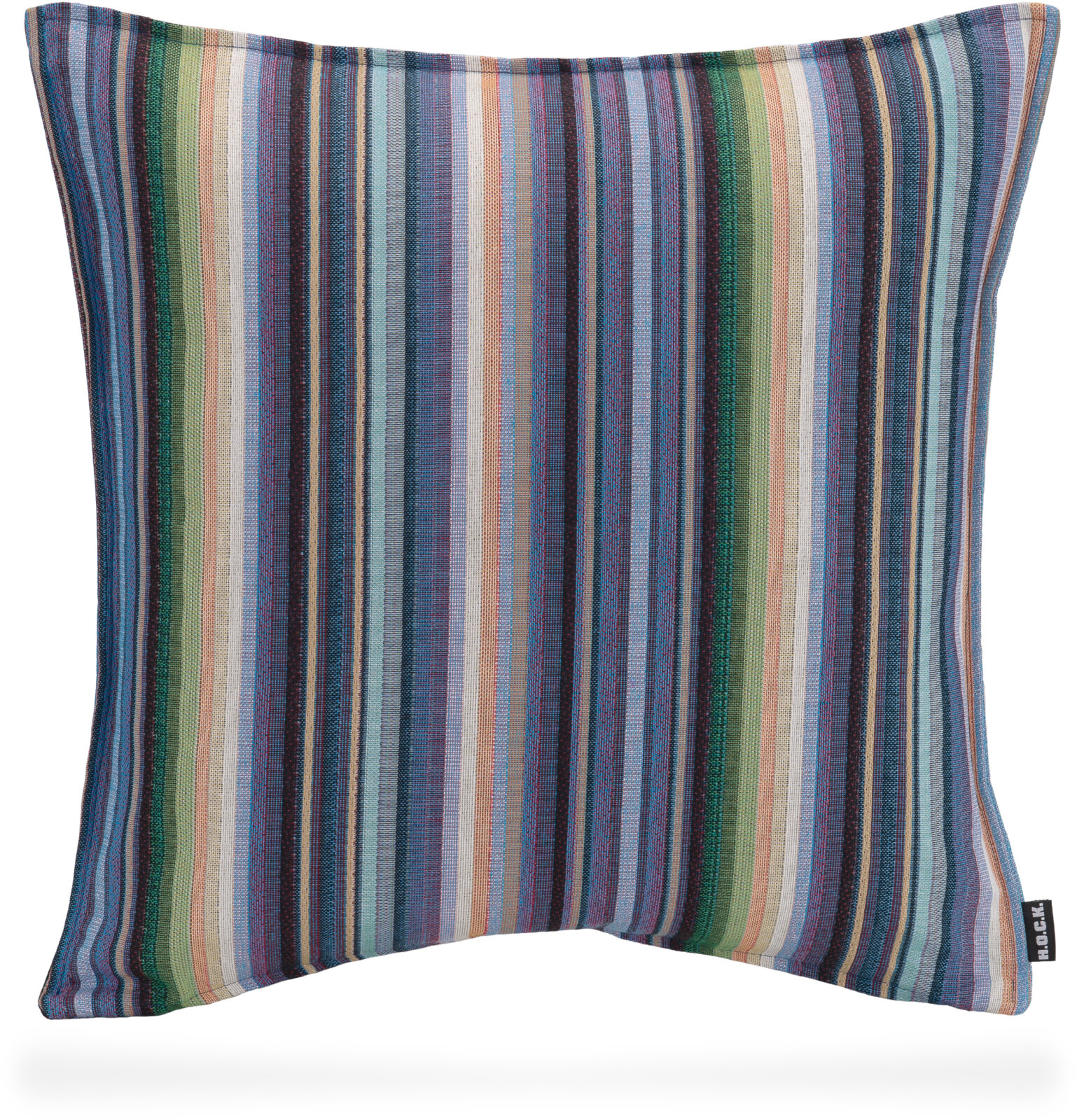 H.O.C.K. Blondie Kissen blau gestreift multicolor 50x50 mit Biese col. 3