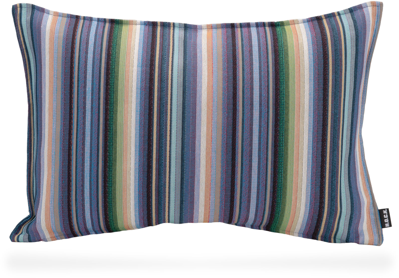 H.O.C.K. Blondie Kissen blau gestreift multicolor 60x40 mit Biese col. 3