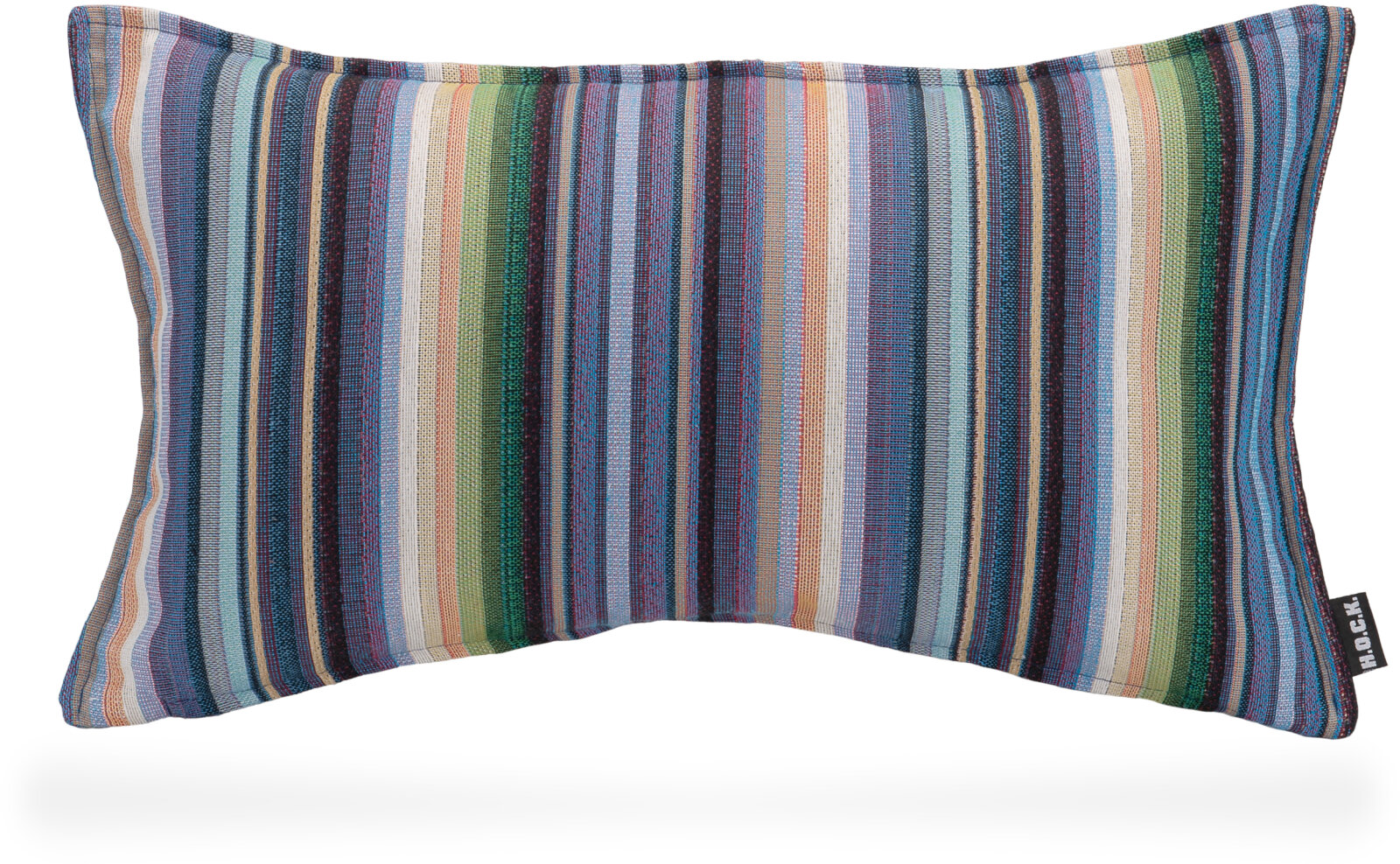 H.O.C.K. Blondie Kissen blau gestreift multicolor 50x30 mit Biese col. 3