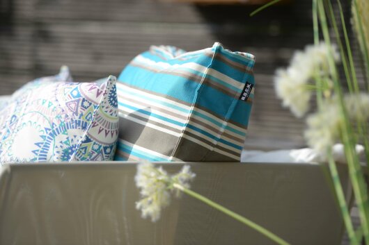 H.O.C.K. Yucatan Outdoor Sitzkissen CLOU 40x40x5cm aqua blue