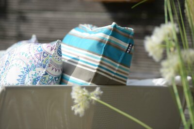 H.O.C.K. Yucatan Outdoor Sitzkissen 40x40x5cm aqua blue