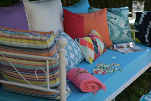 H.O.C.K. Diamond Outdoor Kissen 50x50cm colourful big