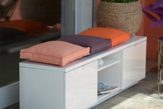 H.O.C.K. Classic Uni Outdoor Sitzkissen CLOU 40x40x5cm salmon  C103