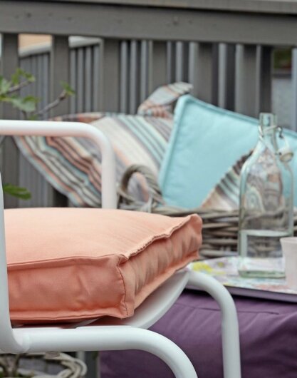 H.O.C.K. Classic Uni Outdoor Sitzkissen CLOU 40x40x5cm salmon  C103