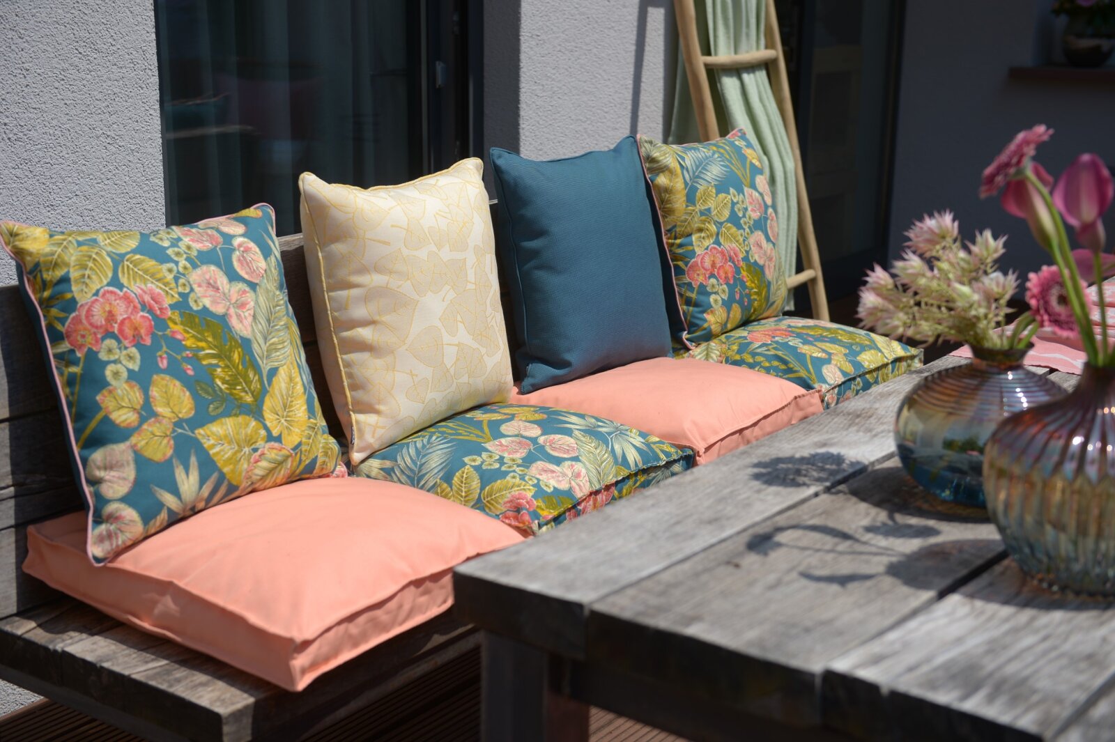 H.O.C.K. Classic Uni Outdoor Sitzkissen CLOU 50x50x5cm lila claro - flieder C117