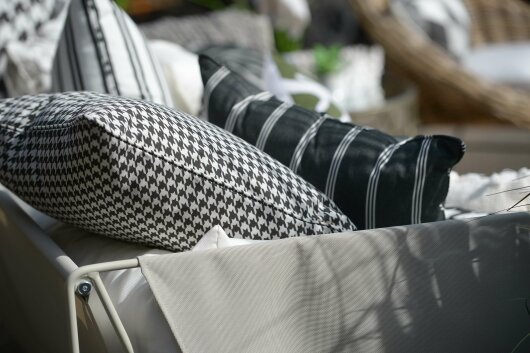 H.O.C.K. Pictave black small Outdoor Kissen mit Keder 60x40cm