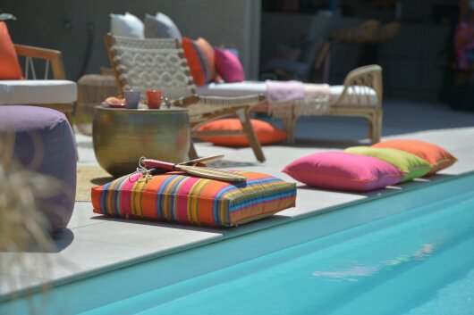 H.O.C.K. Yucatan Outdoor Sitzkissen CLOU 50x50x5cm orange