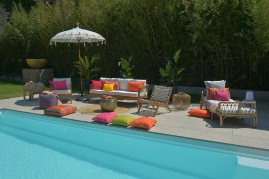 H.O.C.K. Yucatan Outdoor Sitzkissen CLOU 50x50x5cm orange