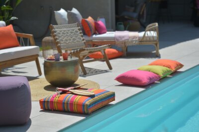 H.O.C.K. Yucatan Outdoor Sitzkissen CLOU 40x40x5cm orange