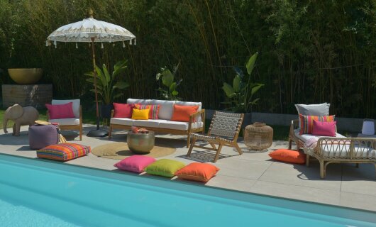 H.O.C.K. Yucatan Outdoor Kissen 50x50cm orange